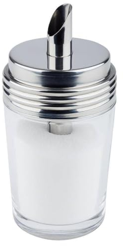 Gastronics Sucrier en verre avec bouchon à vis en acier inoxydable et tube doseur Ø 15 mm