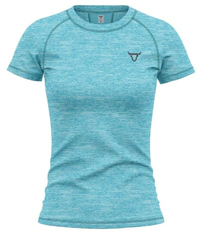 Women's Short Sleeve Quick Dry Fit Active T-Shirts Moisture Wicking Athletic Round Neck Gym Tee Exercise Yoga Ladies Tops