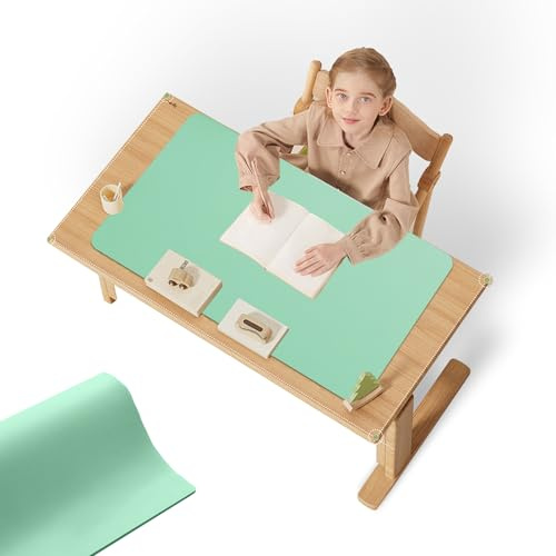 Extra stor silikonmatta som pysselunderlägg för barn pysselmatta för hartsgjutning målning bakning och bordsskydd halkfritt underlägg skrivbordsunderlägg musmatta (blå, 40 x 70 cm)