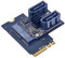 Per scheda di espansione SATA3.0 Scheda adattatore disco rigido JMB582 Chip KEY A + E WIFI M.2 al convertitore PCI-E3.0 scheda di espansione porta scheda