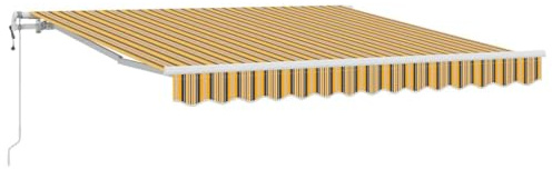 vidaXL Toldo Retráctil Eléctrico Multicolor 300 x 250 cm, Toldo eléctrico Moderno, Sombra retráctil, Cubierta Solar motorizada, Ajuste fácil, protección UV para el jardín