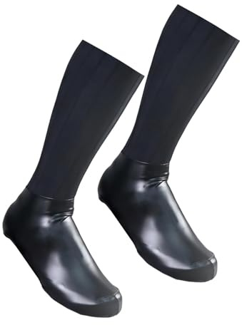LeeQinersw 2 Piezas Cubierta para Zapatos de Ciclismo Resistente Al Viento con Tejido de Rayas Y Función Antideslizante Adecuada para Viajes en Bicicleta Paseos, Black L