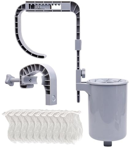 Piscina, skimmer automático de piscina, skimmer de pared, piscina, aspirador de superficie con cesta de filtro de 25,5 x 15 cm para piscinas inflables, tubos, piscinas de marco de metal, soportes de