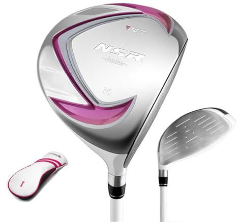 Golf Fairway trä 16/26 grader pojkar flickor #1 W förare högerhänt hybrid | Golfklubba trä 16 26 grader 1 W golfdriver högerhänt Fairway trä hybrid med huvudbonad för nybörjare barn pojkar flickor
