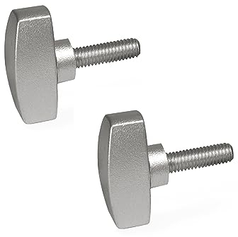 Ganter Normelemente | Edelstahl-Flügelschraube - GN 433-26-M6-16-MT | Griffdurchmesser 26mm | Edelstahl-Feinguss | 2 Stück