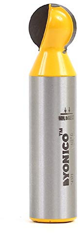 Yonico 14071 1/2-Inch Diameter Ball End Grooving Router Bit 1/2-Inch Shank