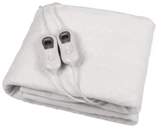 Bastilipo - CC-120, calienta camas doble de 160 x 140 cm, doble mando 2 x 60W, lavable