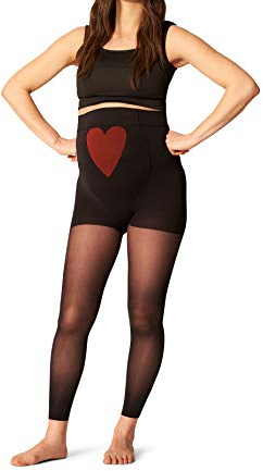ITEM m6 - Umstandsleggings mit Kompression für Schwangere, Blickdicht, 25 DEN, Größe M, Tall, Mama Leggings, Black