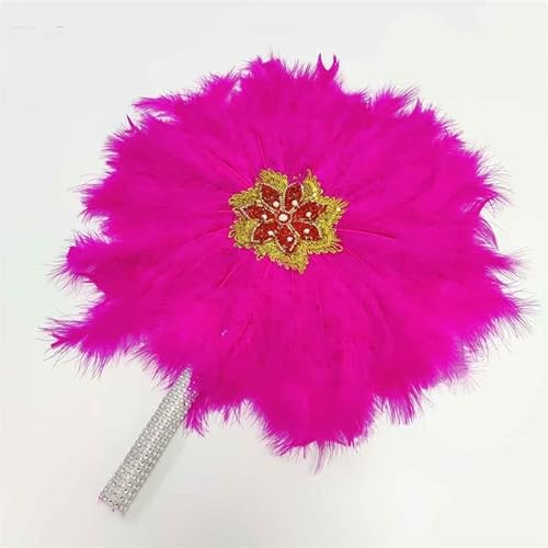 Weißer Türkei-traditioneller Hochzeits-Dekoration-afrikanischer Feder-Fächer für Braut oder Bridesmailds-Handfächer für Partei-Dekoration-Fächer-wie Bild