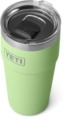 YETI Rambler Cup, Vacuum Insulated Stainless Steel Stackable Cup with Magslider Lid, Key Lime, 20 oz (591 ml)