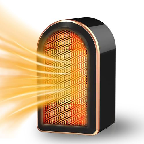BNEHHOV Termoventilatore Elettrico Stufa Elettrica Basso Consumo 800/1200W Riscaldamento Portatile Protezione Antigoccia Termostato Doppio Isolamento per Camera da Letto Bagno Casa