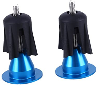 Abaodam Tapones de Extremo de Manillar para Bicicleta de Aleación de Aluminio Azul, Resistentes y Livianos, Ideales para Bicicletas Plegables Carretera