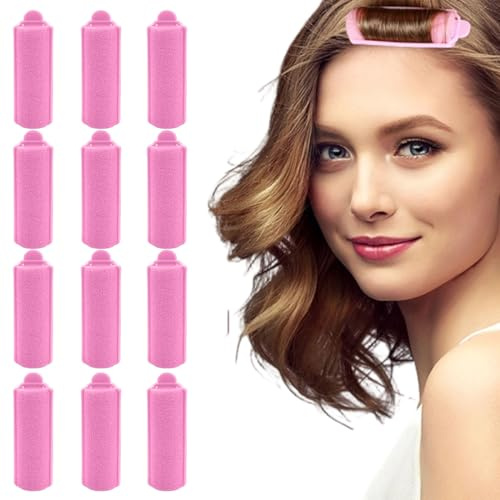 YUVKIN 12 Pezzi Bigodini Morbidi, Bigodini in Schiuma Flessibile, Grande Dimensione, per Donne e Bambini (20 mm)