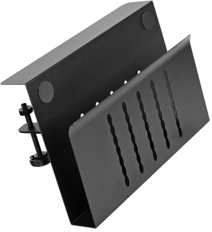 Zkydhbd Support latéral en aluminium pour ordinateur portable - Design respirant sous l'étagère pour une utilisation confortable - Solution de rangement latérale de bureau