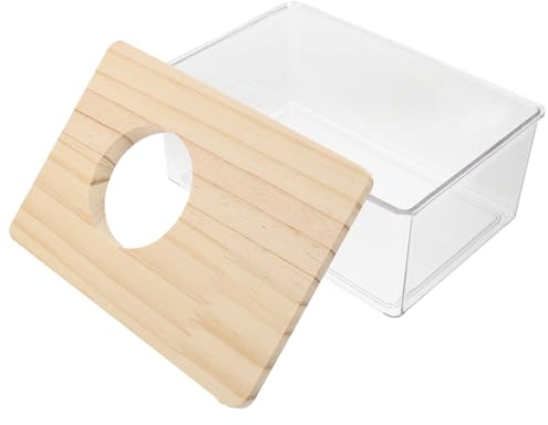 Veemoon Hamster Sand Bath Container with Pet Material and Secure Environment, Suitable for Hamster Cages and Small Animal Play, Modern Design Enhancing Aesthetic