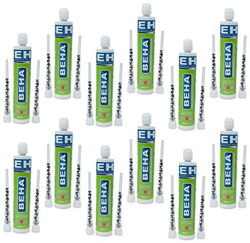 Verbundmörtel Injektionsmörtel inkl. 24 Statikmischer, Ankerkleber, Klebemörtel OPTION 7, 12 Kartuschen je 300ml