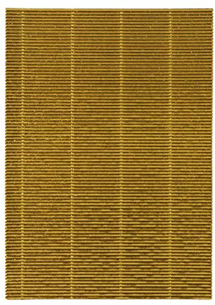 TTS Bastelwellpappe Metallic, 35 x 24cm, Metallisches Gelb, 10 Stk