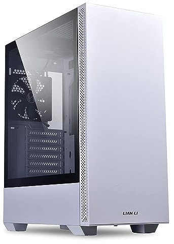 Lian Li Lancool 205 ATX/M-ATX Tempered Glass PC Case – Compact Mid Tower, White
