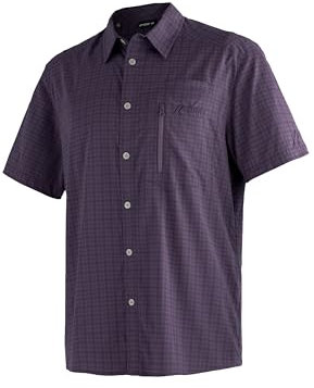 Maier Sports Mats S/S, Herren Kurzarmhemd, Outdoorhemd zum Wandern und Reisen, Mit elastischem 2-Wege-Stretch, Silverplus Technologie & dryprotec Technologie, Grau, 52