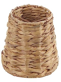 Aspen Creative 51008-1, Empire Clip-On Chandelier Lamp Shade, Natural Water Hyacinth, 3 Top x 4 Bottom x 4 Slant Height