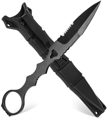 YAIRSTEN Edc Messer Feststehende Klinge, Kampf Messer Scharfe Survival Messer Mit Holster,Scharfes Taschenmesser Gürtelmesser Für Camping Outdoor Messer Feststehend Bushcraft Messer