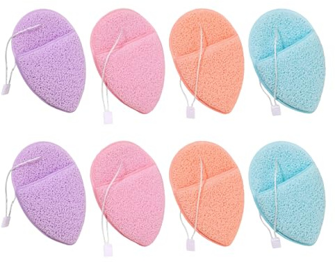 GUTERTOP 8 pcs Gesichtsschwamm Reinigung, Konjac Schwamm Waschen Wiederverwendbare, Reinigungsschwamm Gesicht für Tägliches Gesicht Entfernt Tief Unten Schmutz & Makeup Handschuh Bade Peeling Pads