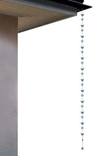 Catena raccogli pioggia, catena decorativa per esterni, catena raccogli acqua piovana in metallo, catena per pluviali da giardino, decorazione funzionale da giardino, elegante soluzione idrica per