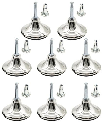 8pcs Mushroom Shape Castors,Divan Bed Replacement Feet,Furniture & Bed Foot Fittings Fixings,Bed Castors to Stop Wheels Moving for Divan Bed,For Divan Bed Base Sofa Settee Chair(2.56x2.95inch)