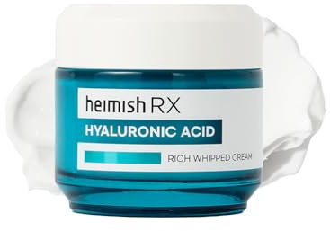 HEIMISH RX Crème Fouettée Riche en Acide Hyaluronique – Hydratant Profond pour Peaux Sensibles et Sèches, Crème Visage Quotidienne, Légère, avec Acide Hyaluronique, Panthénol, 50 ml (1,69 fl. oz)
