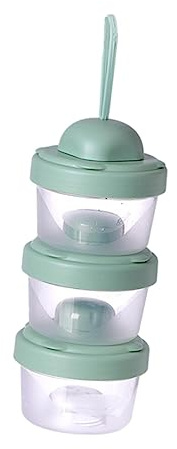 Milisten Milchpulverspender mit Zusätzlicher Vorratsdose Auslaufsichere Box für Babynahrung Geeignet für Reis Milchpulver und Snacks