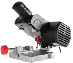 Sierra de mesa en miniatura, Sierra De Mesa Eléctrica, Cortadora De Ingletes Con Cuchillas De Alto Torque, Cortadora De Perfiles De Metal, Hierro, Aluminio Y Madera.,para cortar metal y madera(Black)