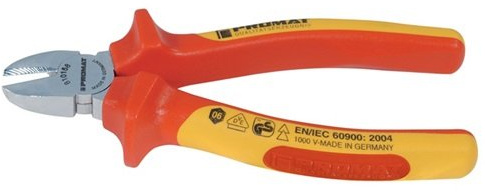 Promat Seitenschneider DIN ISO 5749 Gesamt-L. 130mm VDE verchromt mit 2Komp. -Hüllen