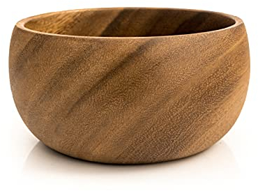 Yandoc Holzschüssel Salat Schüssel aus Holz - versch. Größen – Salatschüssel aus Akazienholz (15x7cm)
