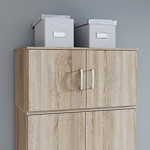 FORTE Niko Aufsatz mit 2 Türen, Holzwerkstoff, Sonoma Eiche, 43 x 82 x 53 cm