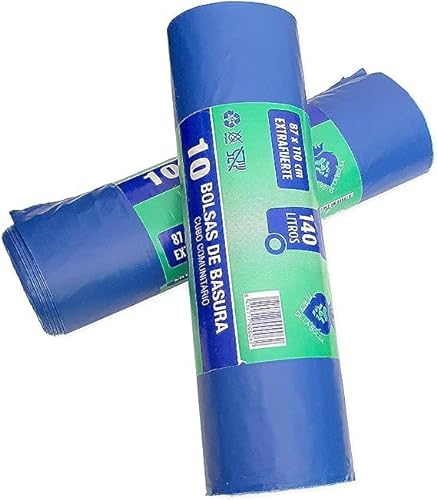 ACESA - Bolsa De Basura Azul Industrial 87x110 Galga 200 Extrafuerte Rollo 10 bolsas (5)
