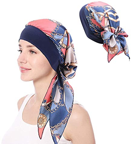 VUCDXOP Turbante da Donna Elastico Estivo, Foulard Chemioterapia Elegante, Cappello Copricapo per Chemio, Cancro, Sonno, Perdita dei Capelli