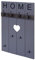 Mendler Wandgarderobe HWC-C89 Home, Garderobenpaneel Garderobe, Shabby-Look Vintage, 8 Haken 91x60cm - grau-blau