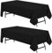 Utopia Kitchen Polyester Tischdecke 110 x 140 cm (2er-Pack, Schwarz) Maschinenwaschbare Tischdecke Ideal für Partys, Veranstaltungen, Hochzeiten und Restaurants (44 x 56 Zoll)