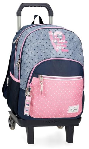 Pepe Jeans Noni Denim Mochila, Multicolor, 32x44x22 cms