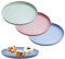 Rongxze 3 Stück Tablett Rund, 30.5cm Serviertablett Rund Groß, Gastro Tablett für Partys, Bars, Café, Zuhause, Restaurant Kellner (Rosa, Blau, Grün)
