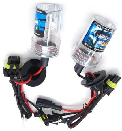 BOOMBOOST 2PCS H1 HID Xenon Bulbs 12V 55W 8000K Xenon Light Bulb Headlight Bulbs