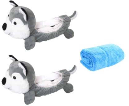 Oshhni Couvre-Lames de Patins à Glace, Housse de Patinage Robuste pour Hommes et Femmes, Protecteur de de Patin en Forme d'animal, Housses de Patins, Husky