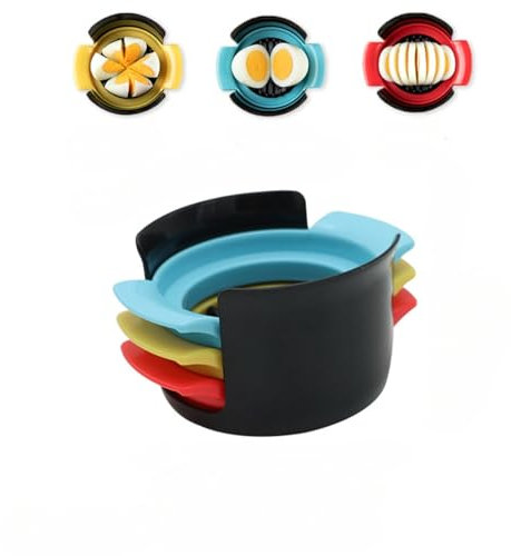 DAXUQIL 3-in-1egg Cutter,Egg Slicer，Capable of Cutting Cooked Eggs,Soft Fruits, and Vegetables, Making Breakfast and Salads Simple