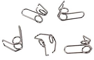 HANABASS 5Pcs Plated Water Key Springs for Trumpet Repair Compact Waterkey Spit Value Spring for Brass Instruments Silver