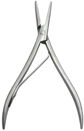 Pinze per extension per capelli con nano anello, strumento di crimpatura a naso piatto, accessorio per l'installazione di perline da salone | Morsetto professionale per parrucchieri con punta di