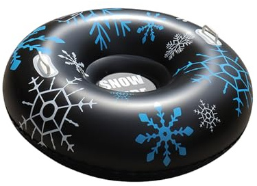 HohuzSruk Aufblasbarer PVC Schneeschlauch 90cm Aufblasbare Schneereifen Für Erwachsene Kinder, Aufblasbarer Schlitten, Snow Tube Verdicktes PVC Doppelgriff Donut, Schlitten Donut Winter Schlittens