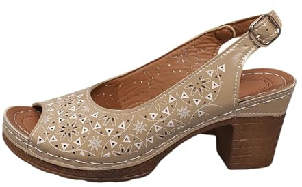 Sommarsandaler damer med blockklack kilsandaler öppen tå andas Slingback sandaletter sommarskor kvinnor fiskmunssandaler strandsandaler med spänne damsandaler kilsandaler