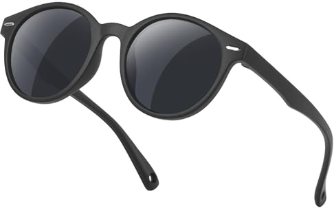 Ymmott Polarizadas Gafas de Sol Niño y Niña 3-9 Años - Gafas de Sol Infantiles Flexibles de Goma para UV400 Protección (Negro Claro)