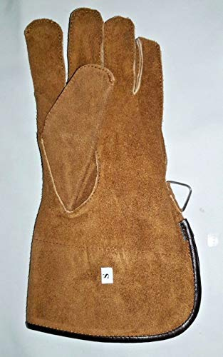 Altawash Falconry handske, ett lager, mocka, 30,5 cm lång, ljusbrun, Vanlig, ALL