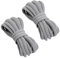 VSUDO 130 cm Cordones Gris Claro Ovalados para Zapatillas, Cordones Zapatillas Gris Claro de Baloncesto, Oval Light Gray Shoe Laces, Cordones de Zapatos Gris Claro (1 Par-Gris Claro-130cm)